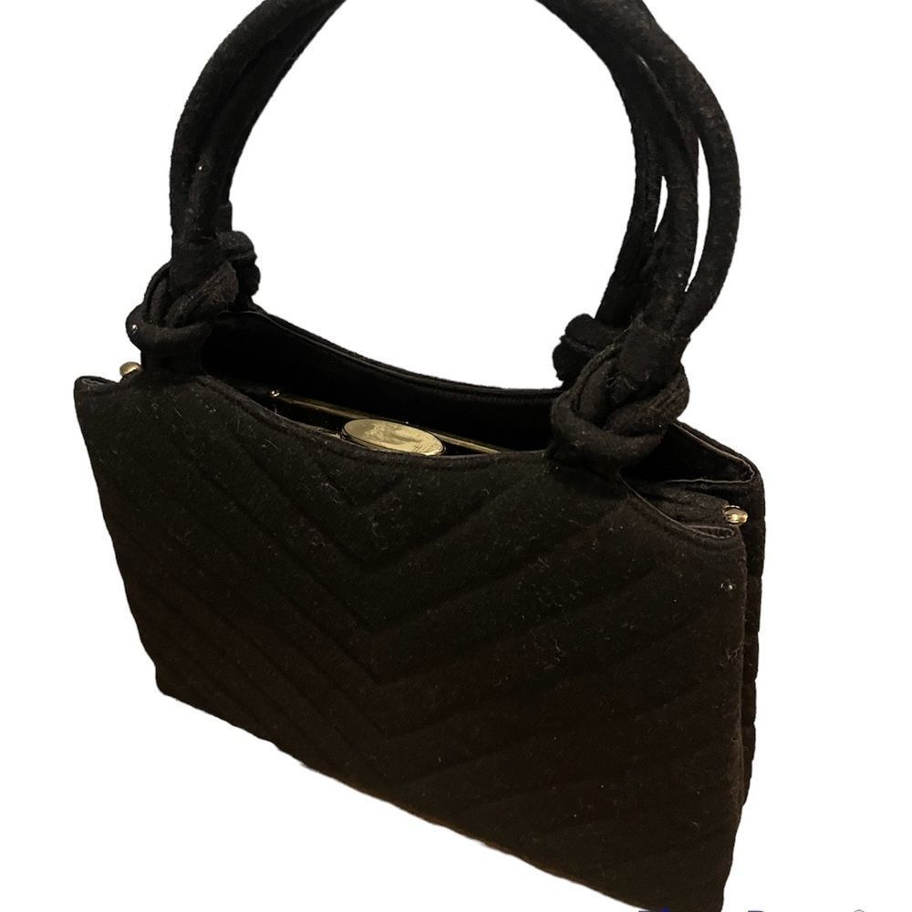 Elegant Black Clutch with Double Handles